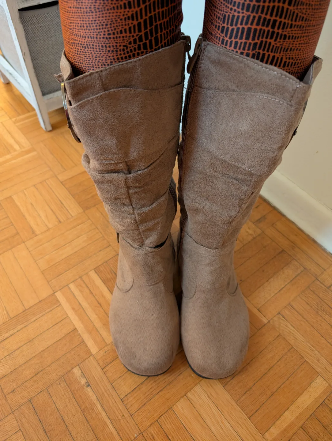 Women's  Light Taupe Slouch Boots 💚 image indicator(4)