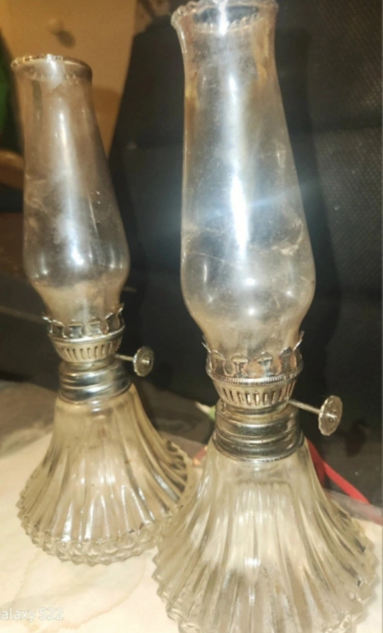 Pair of Antique Oil Lamps