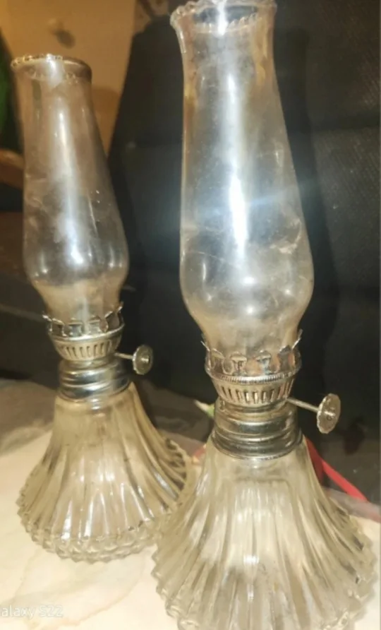 Pair of Antique Oil Lamps thumbnail