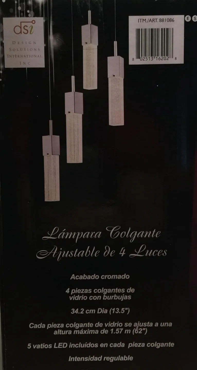 Modern 4-Light Bubble Crystal Chandelier image indicator(2)