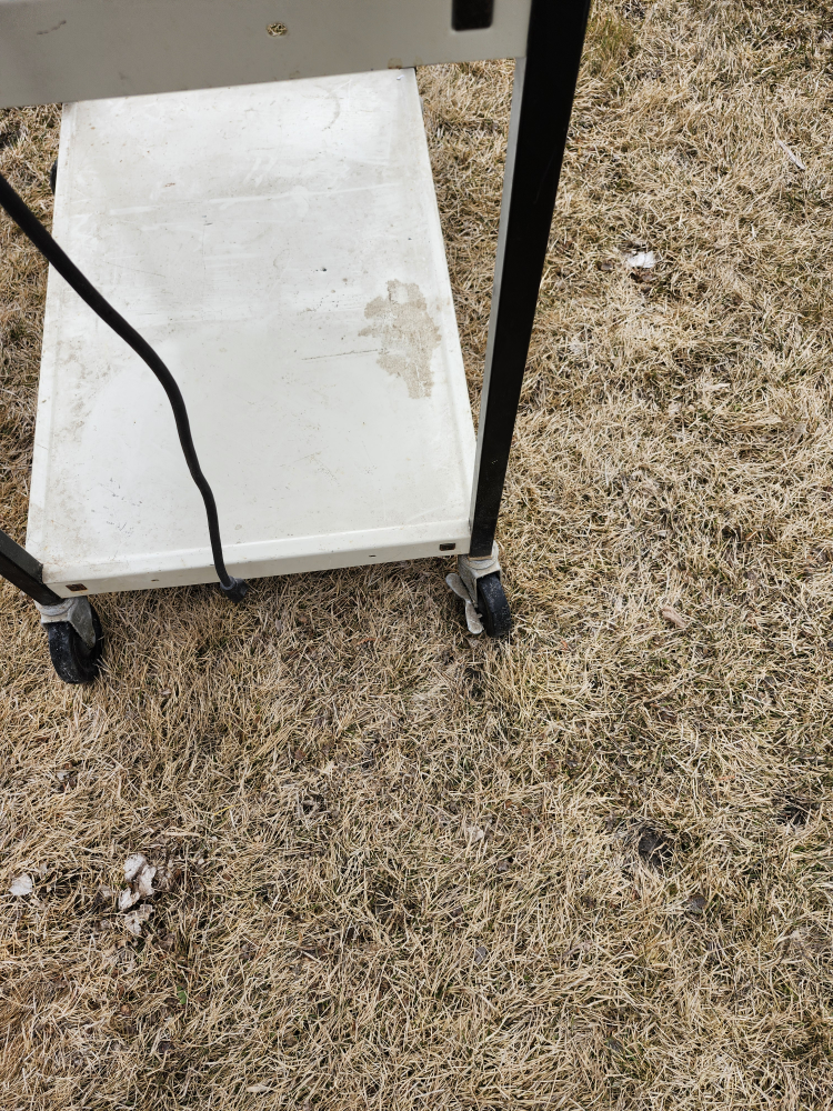 Three-shelf metal rolling cart with power strip - photo 3