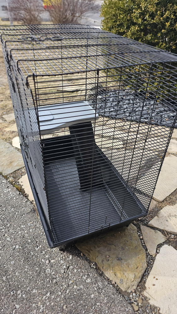 Large Black Metal Pet Cage with Ramp - photo 3