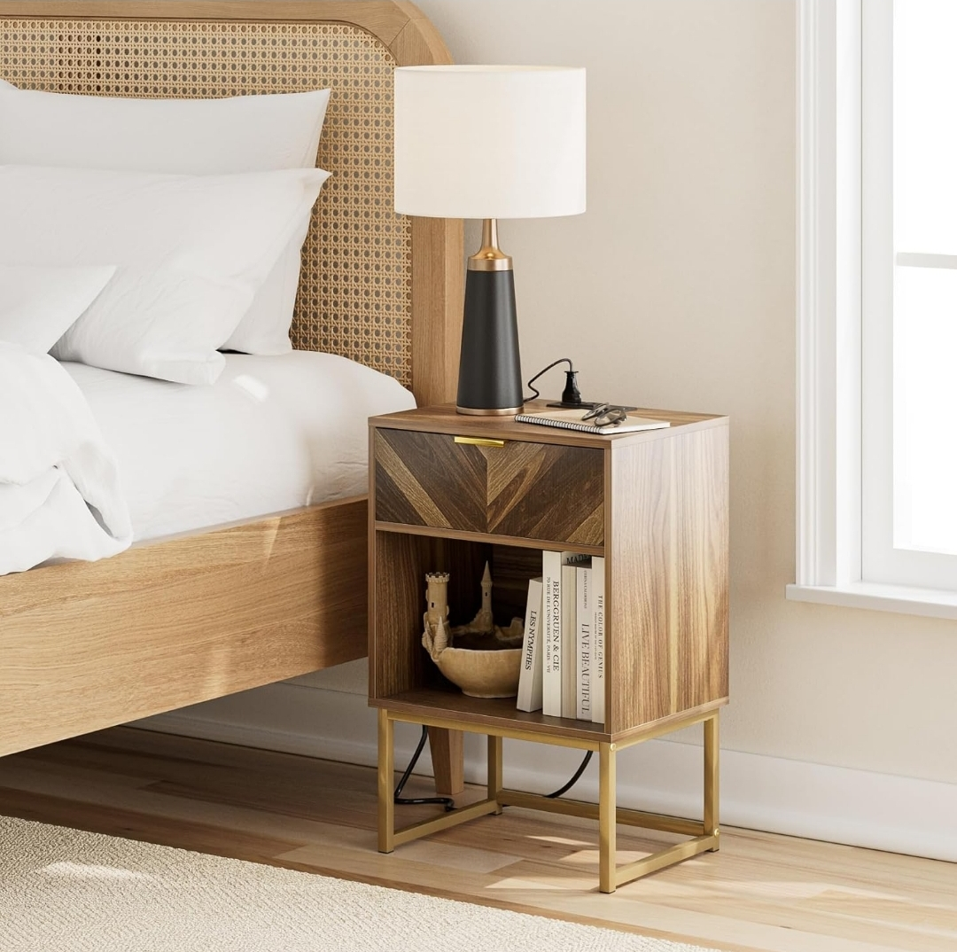 Modern Nightstand with Built-in Outlets and USB Ports - photo 4