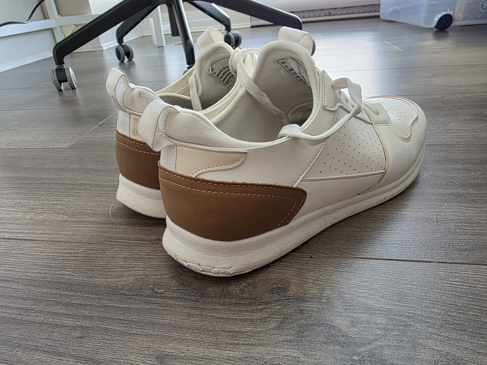 White and Brown Low-Top Sneakers - photo 3