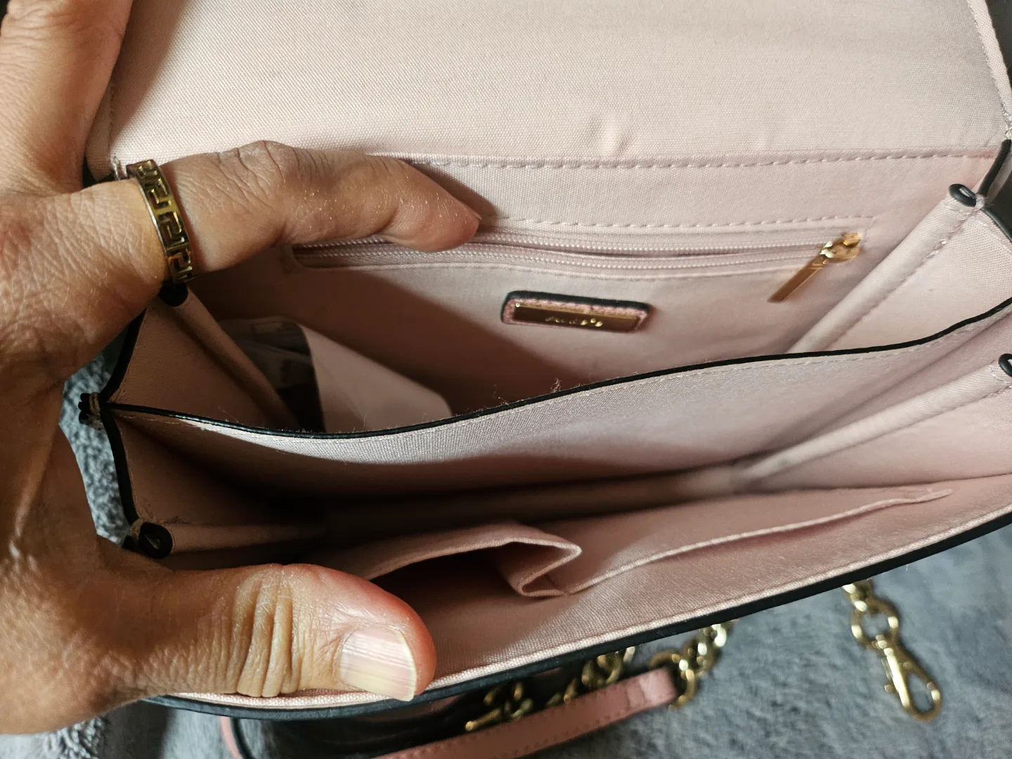 ALDO Two-Tone Satchel Handbag image indicator(3)