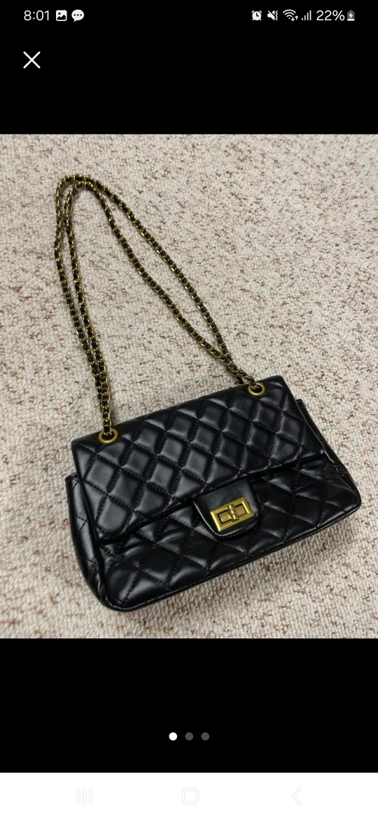 Black Quilted Chain Bag thumbnail