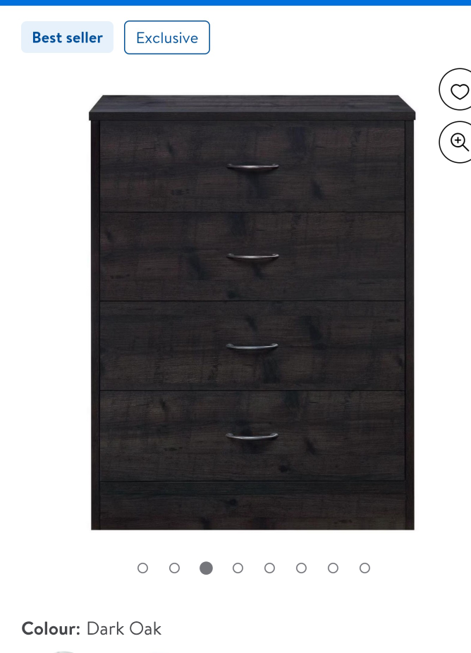 Dark Oak 4-Drawer Chest