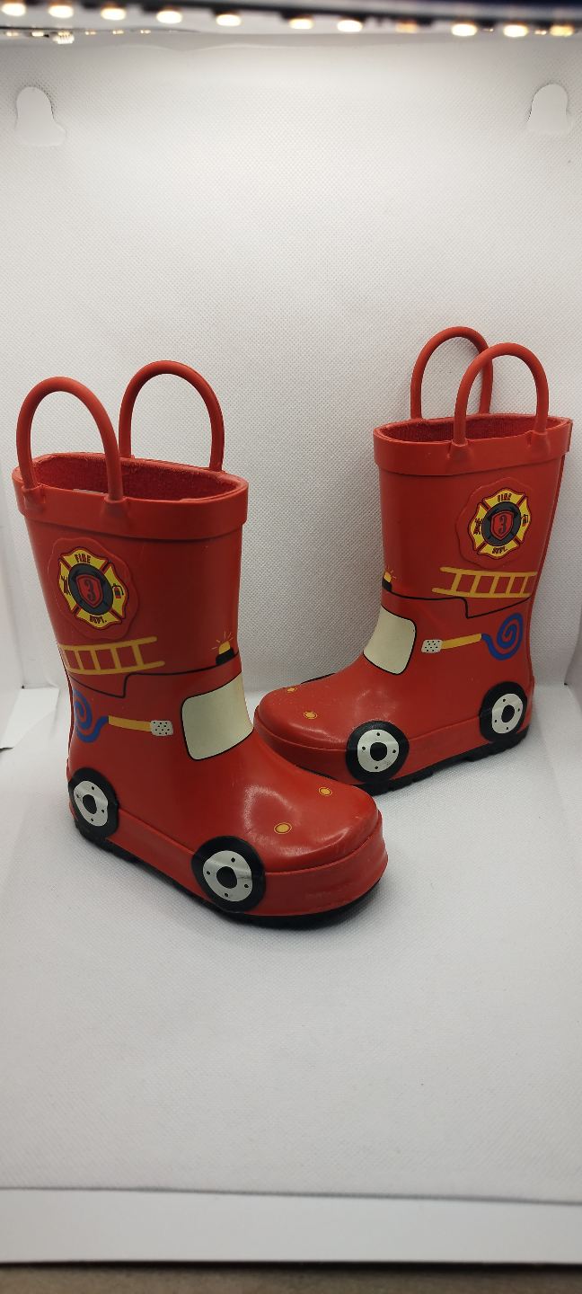 Toddler Rain Boots Firetruck - Size 5