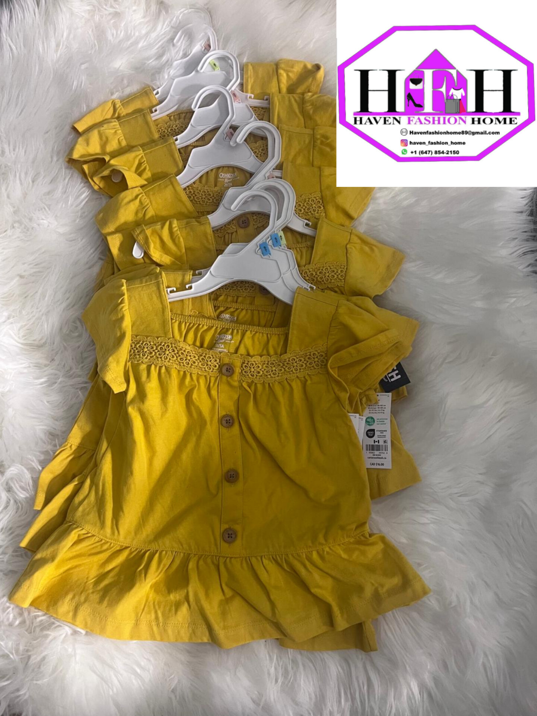 Girls' Mustard Yellow Ruffle Top (Size 12M)