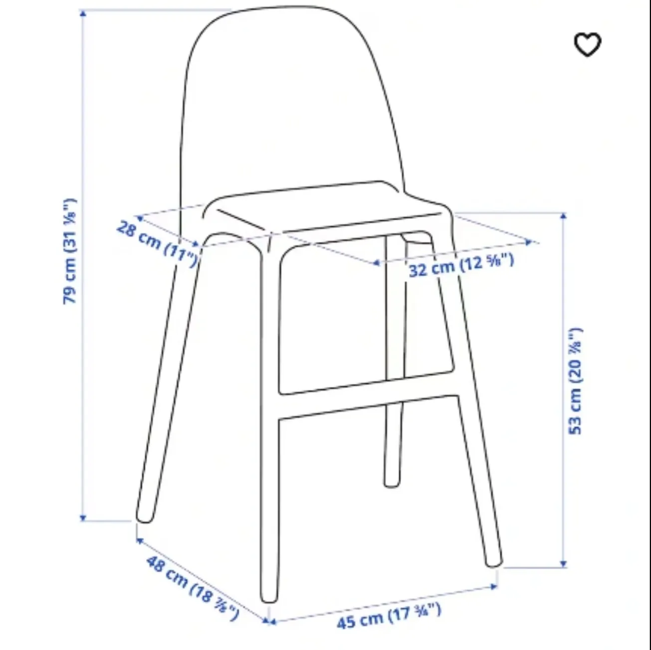 IKEA Urban Children's Chair - White image indicator(5)