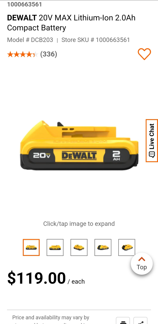 LED Work Light with Dewalt. and 20v Battery  Battery 2ah - photo 4