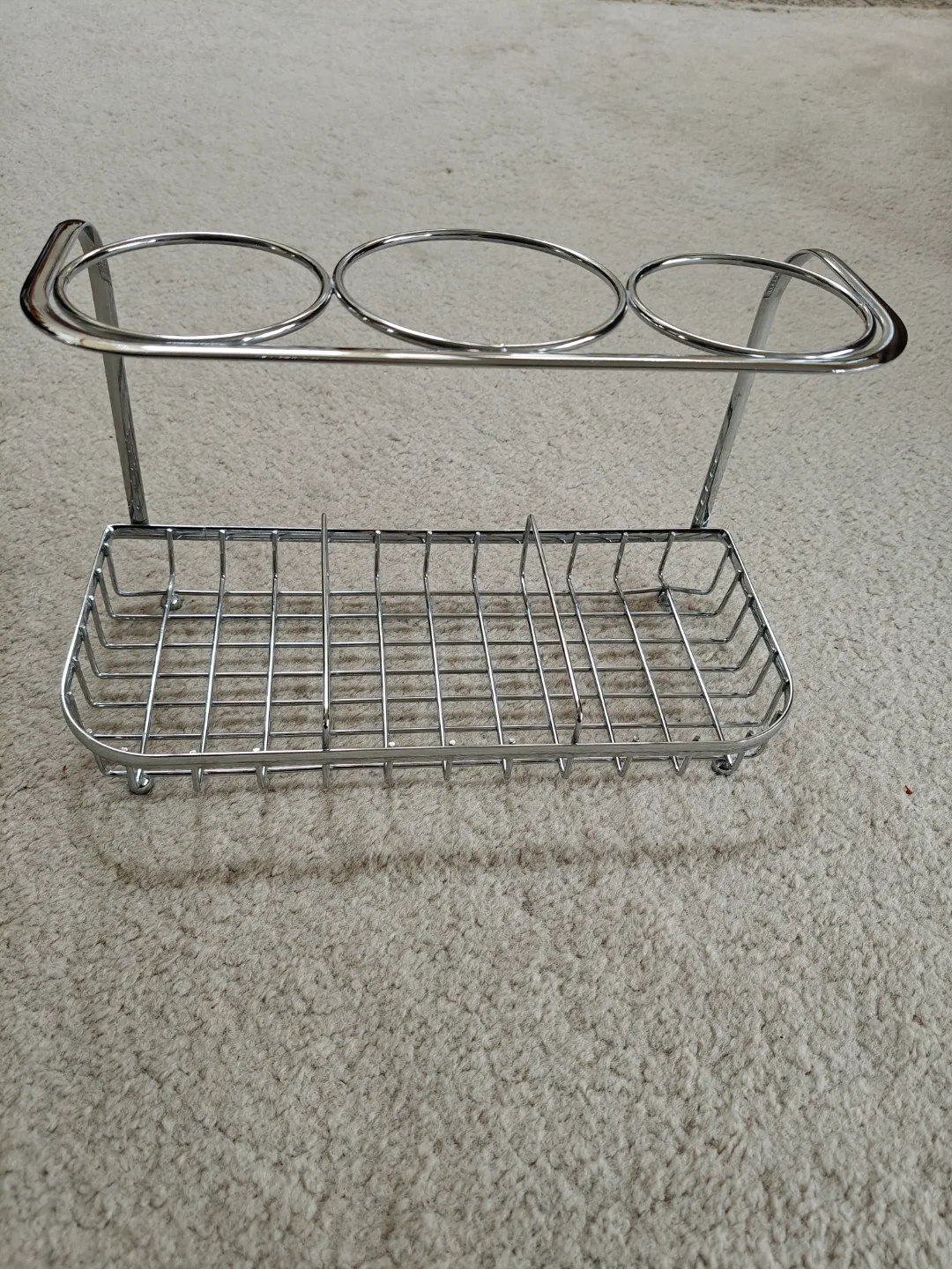Metal bath countertop hair care & styling tool organizer holder thumbnail