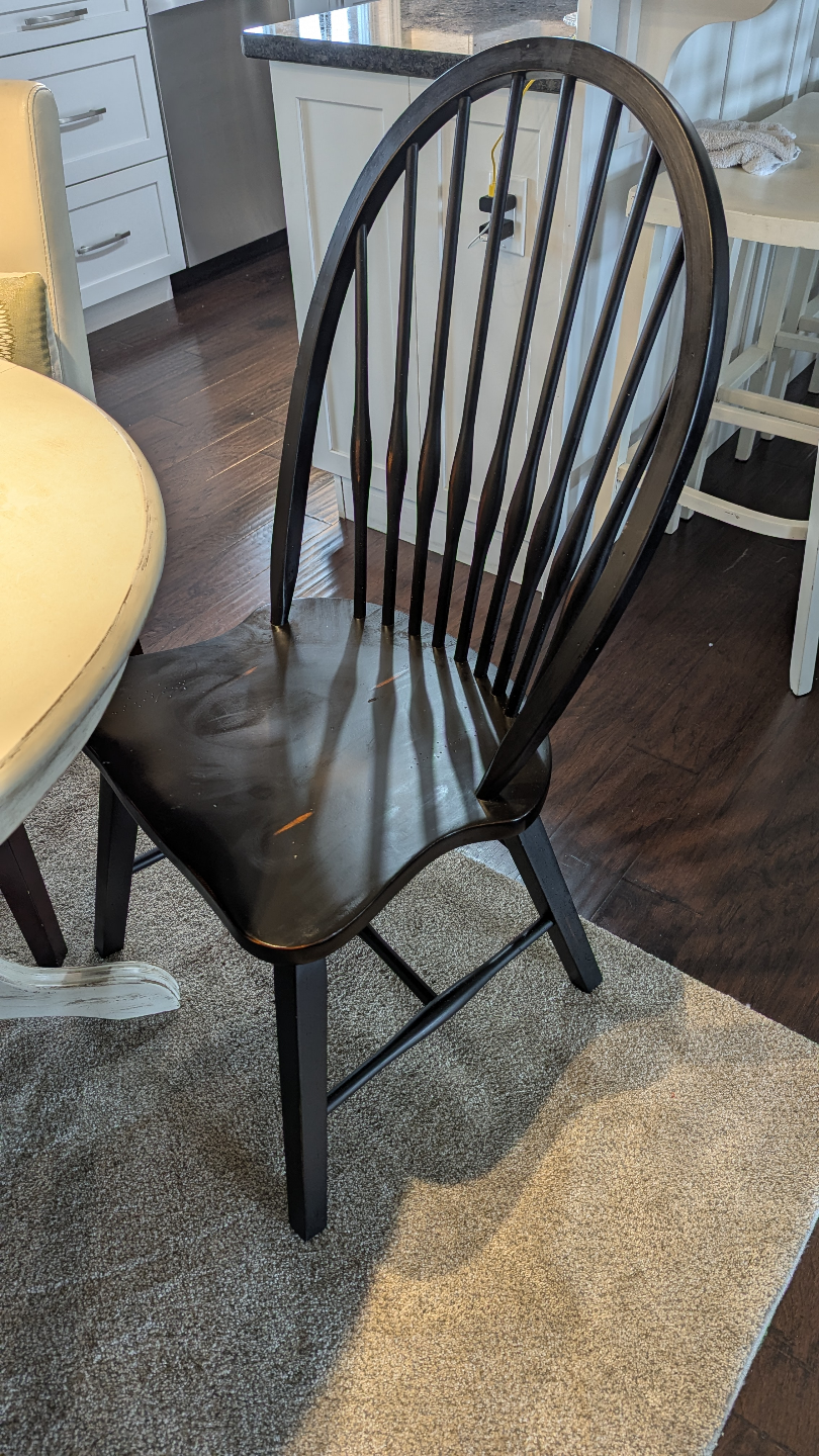 6 Black Windsor Dining Chairs - photo 2