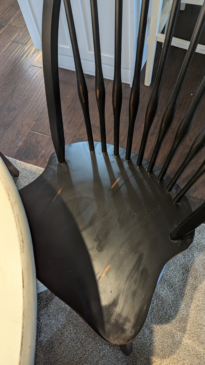 6 Black Windsor Dining Chairs - photo 3