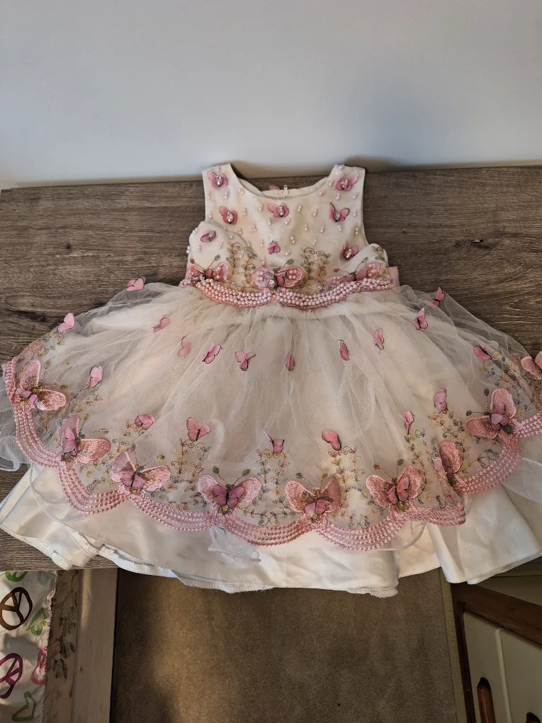 Adorable Butterfly Baby Girl's Dress image indicator(2)