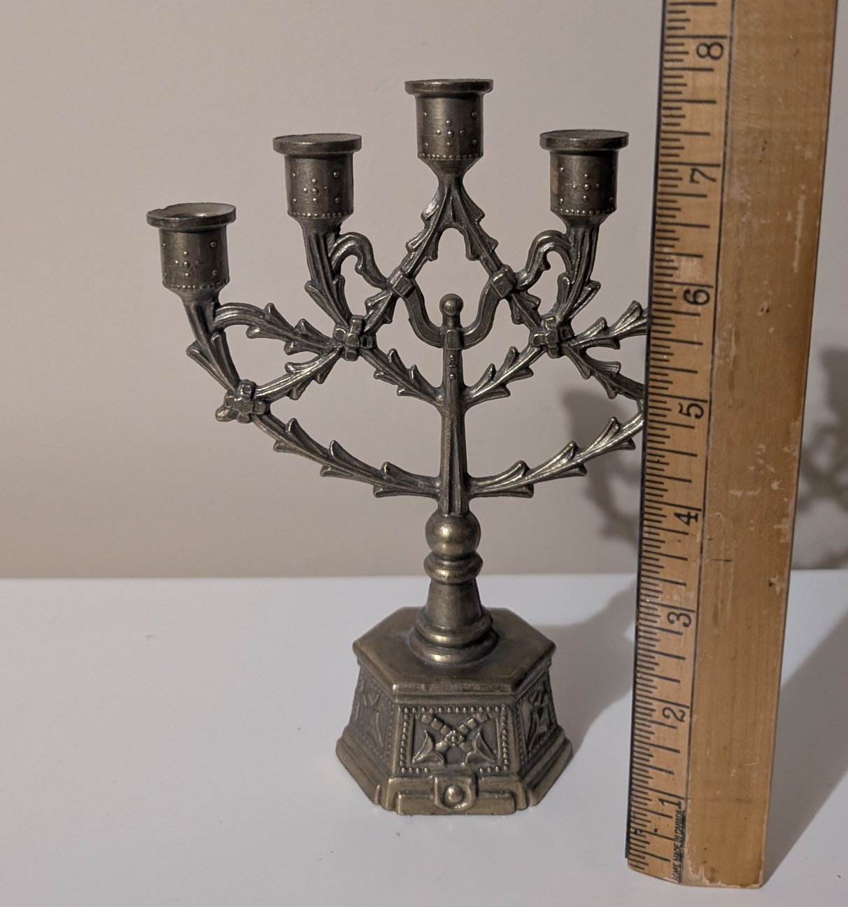 Vintage Brass Five-Branch Candelabra - photo 4