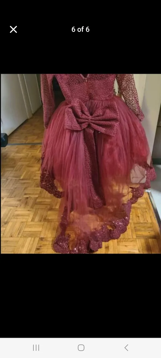 Burgundy Quinceañera Dress image indicator(3)
