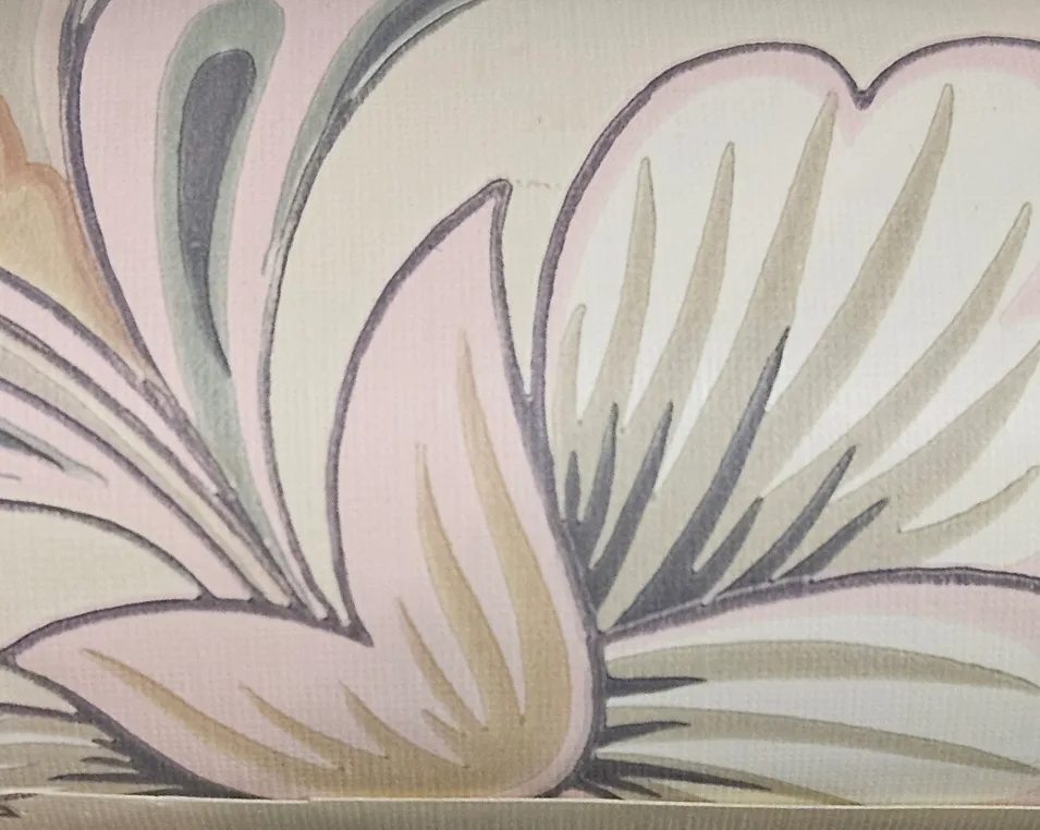 Floral Wallpaper Roll - Beige, Pink, and Green image indicator(4)