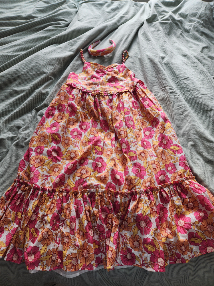 Super cute Girls' floral dress and headband set