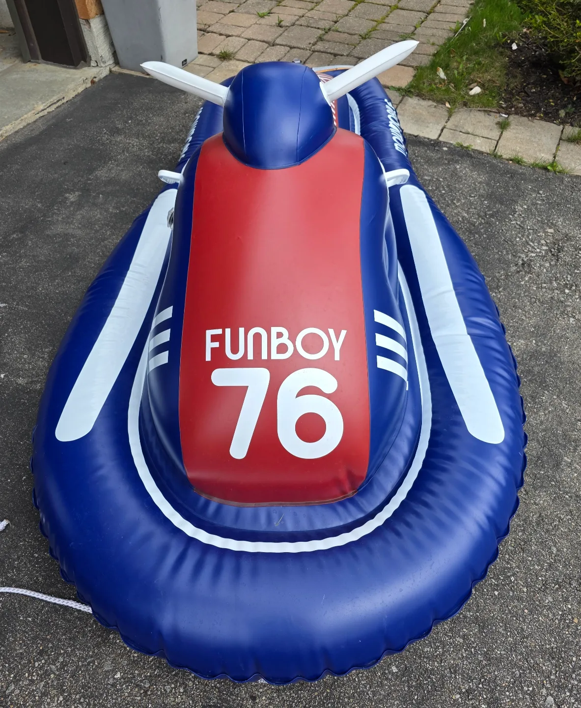 FUNBOY Winter Fun Inflatable Snowmobile, Single, Retro thumbnail