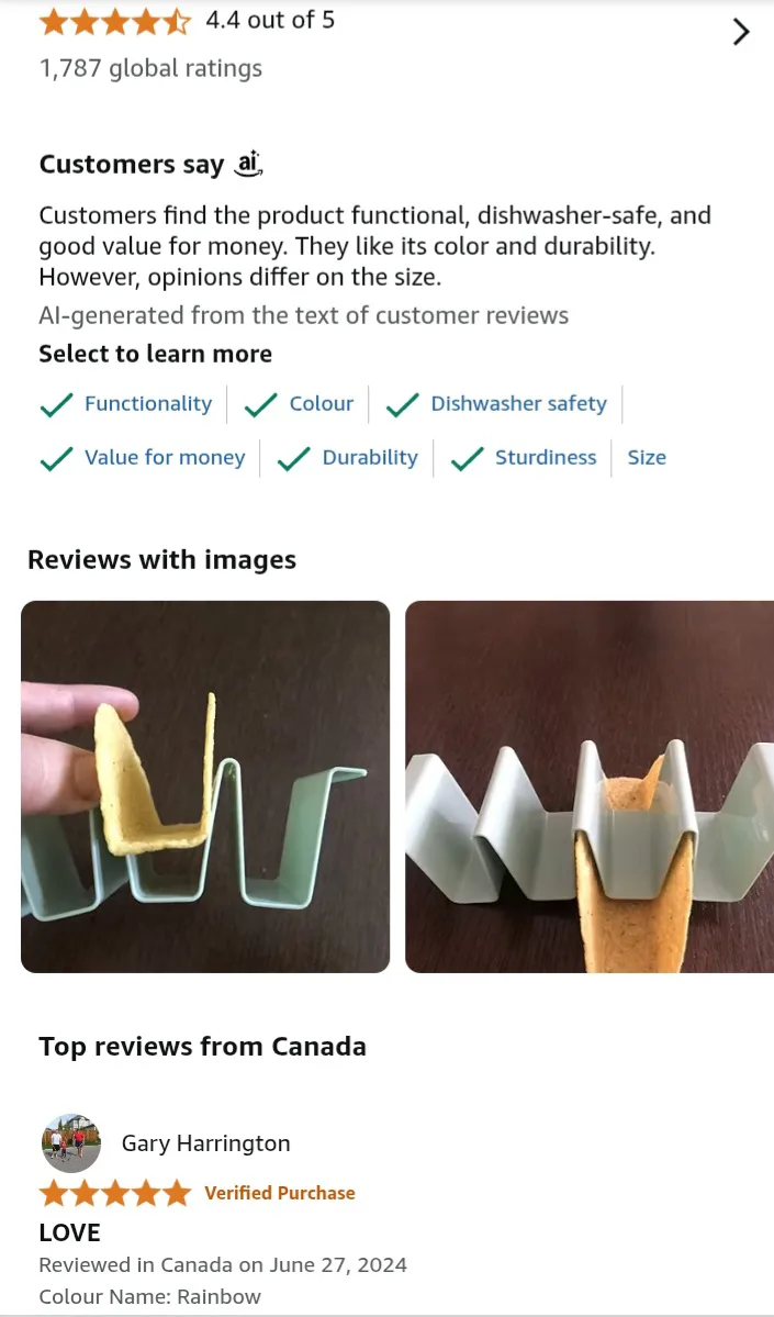 💚 NEW!   Youngever Taco Holder Stand - Set of 8 Rainbow Colors image indicator(7)