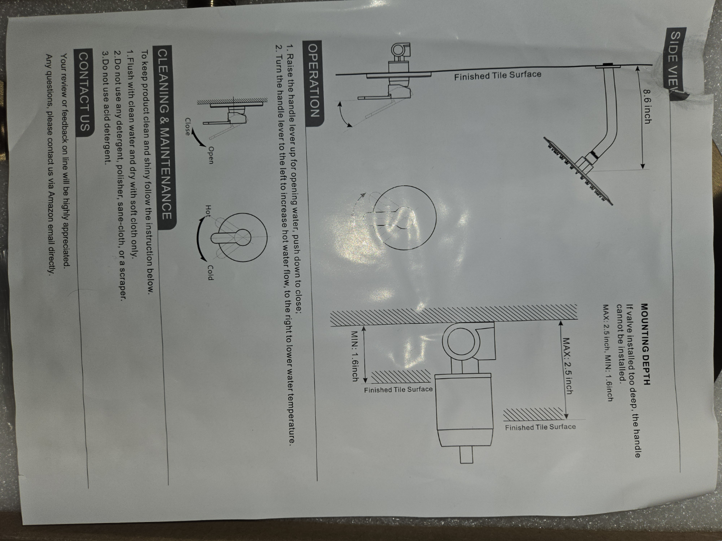 Luxury Concealed Shower System - Gold