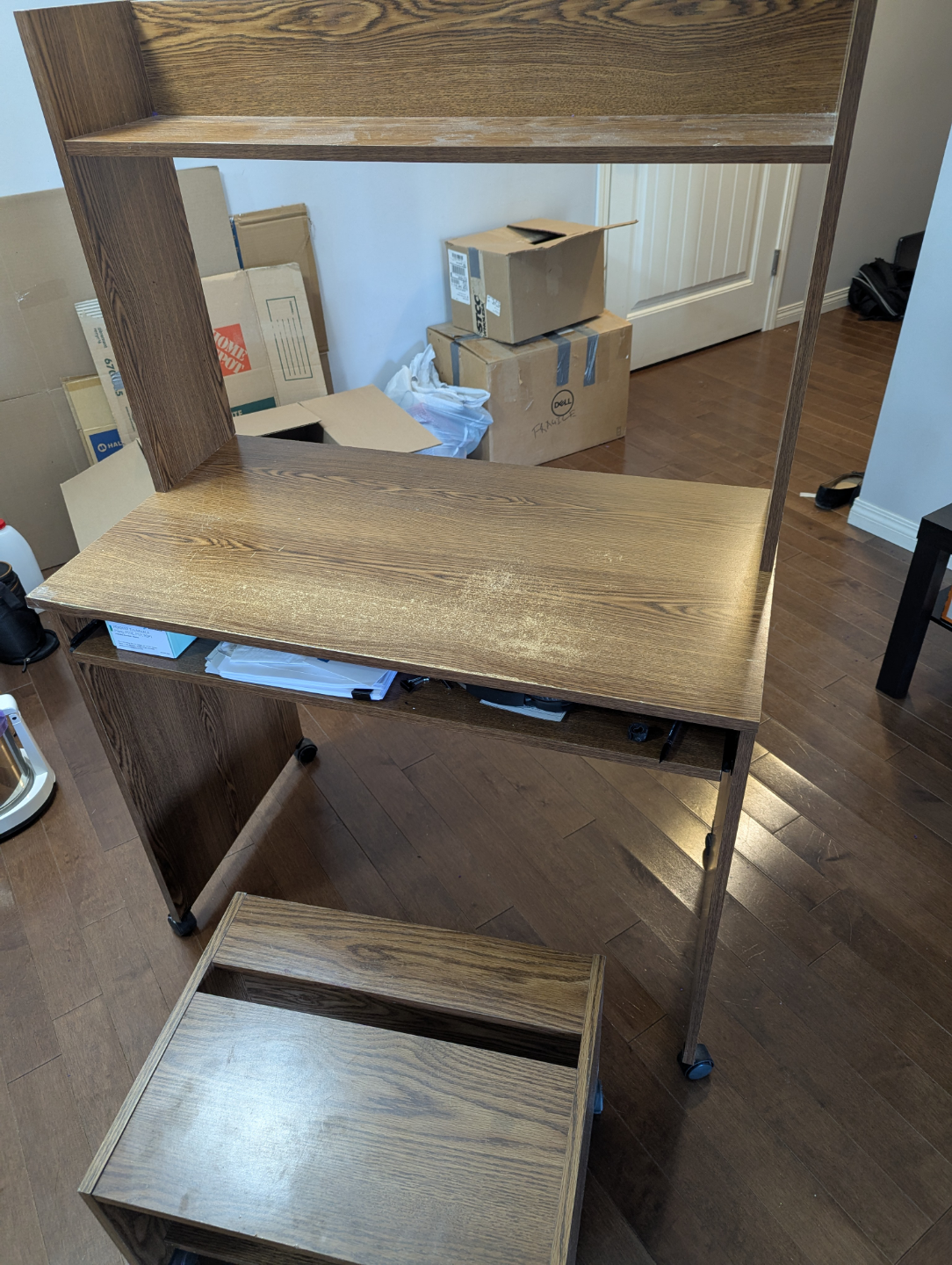 Computer Desk with Hutch and Mobile Pedestal - photo 3