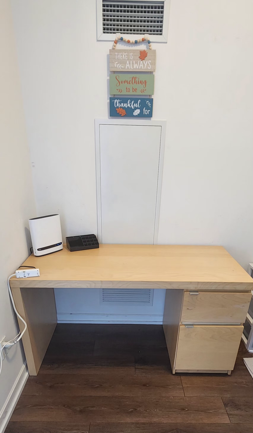 Ikea Desk with Drawers - Light Beech - photo 2