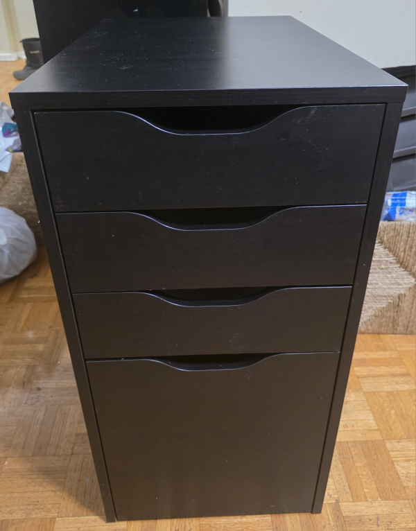Ikea ALEX Black 4-Drawer Chest of Drawers - photo 3