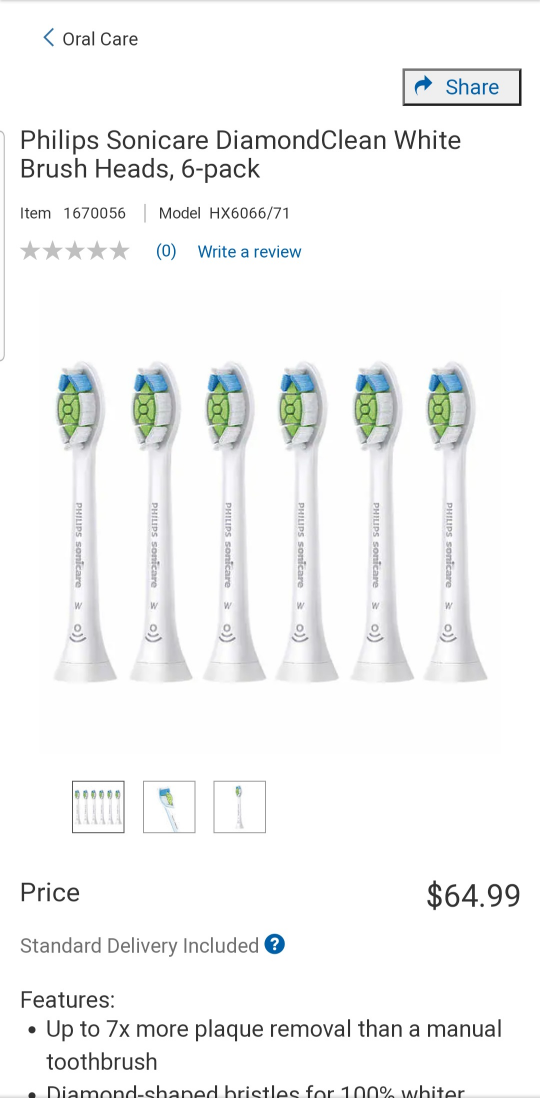 Philips Sonicare DiamondClean Brush Heads - 6 Pack - photo 3