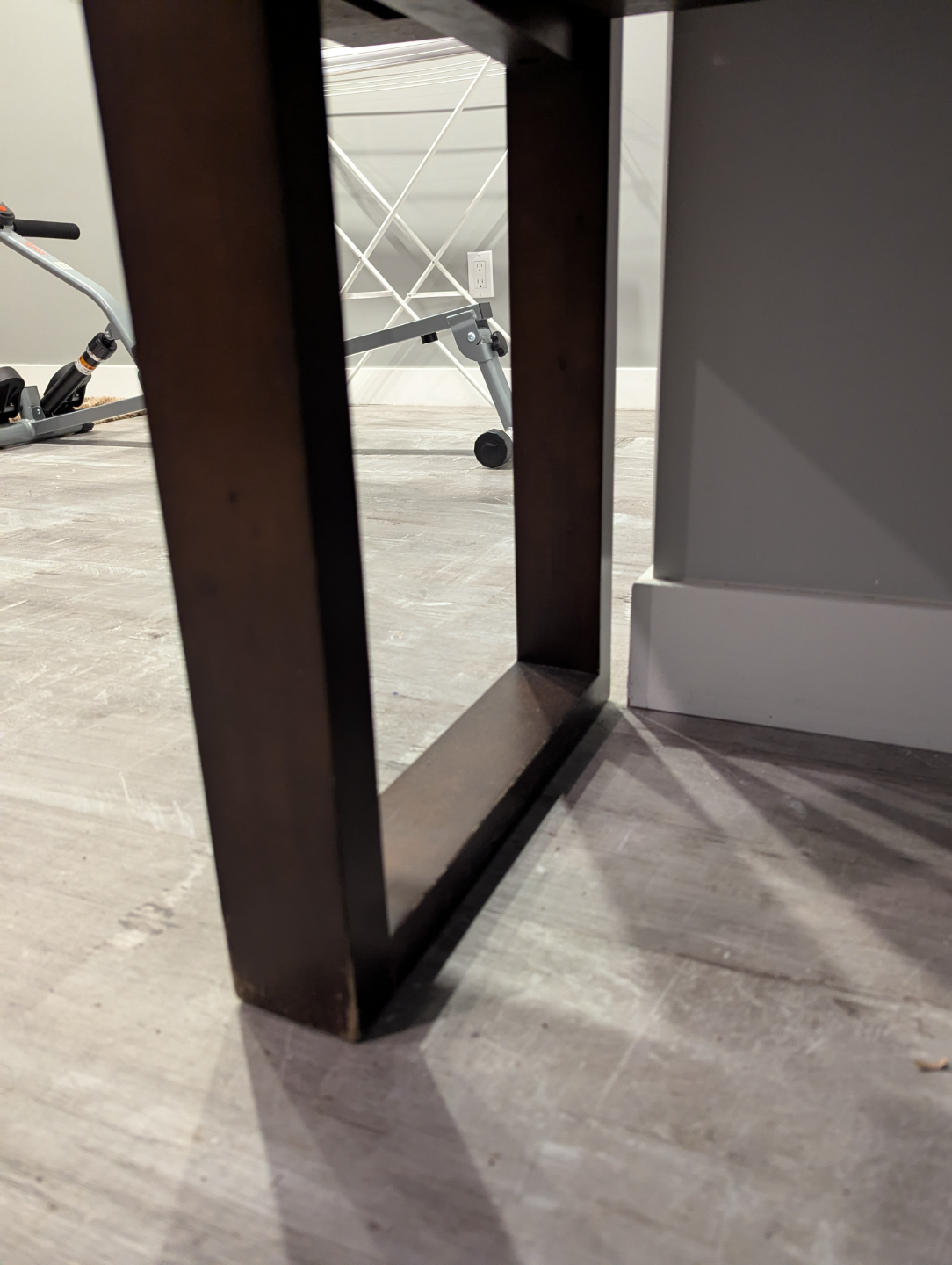 Dark Brown Console Table with Shelf and Two Drawers - photo 4