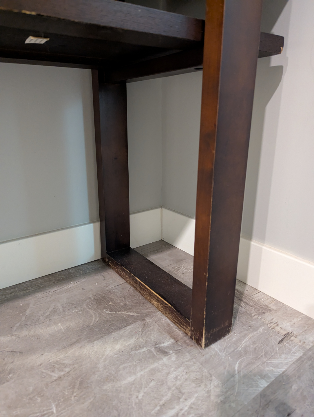 Dark Brown Console Table with Shelf and Two Drawers - photo 5