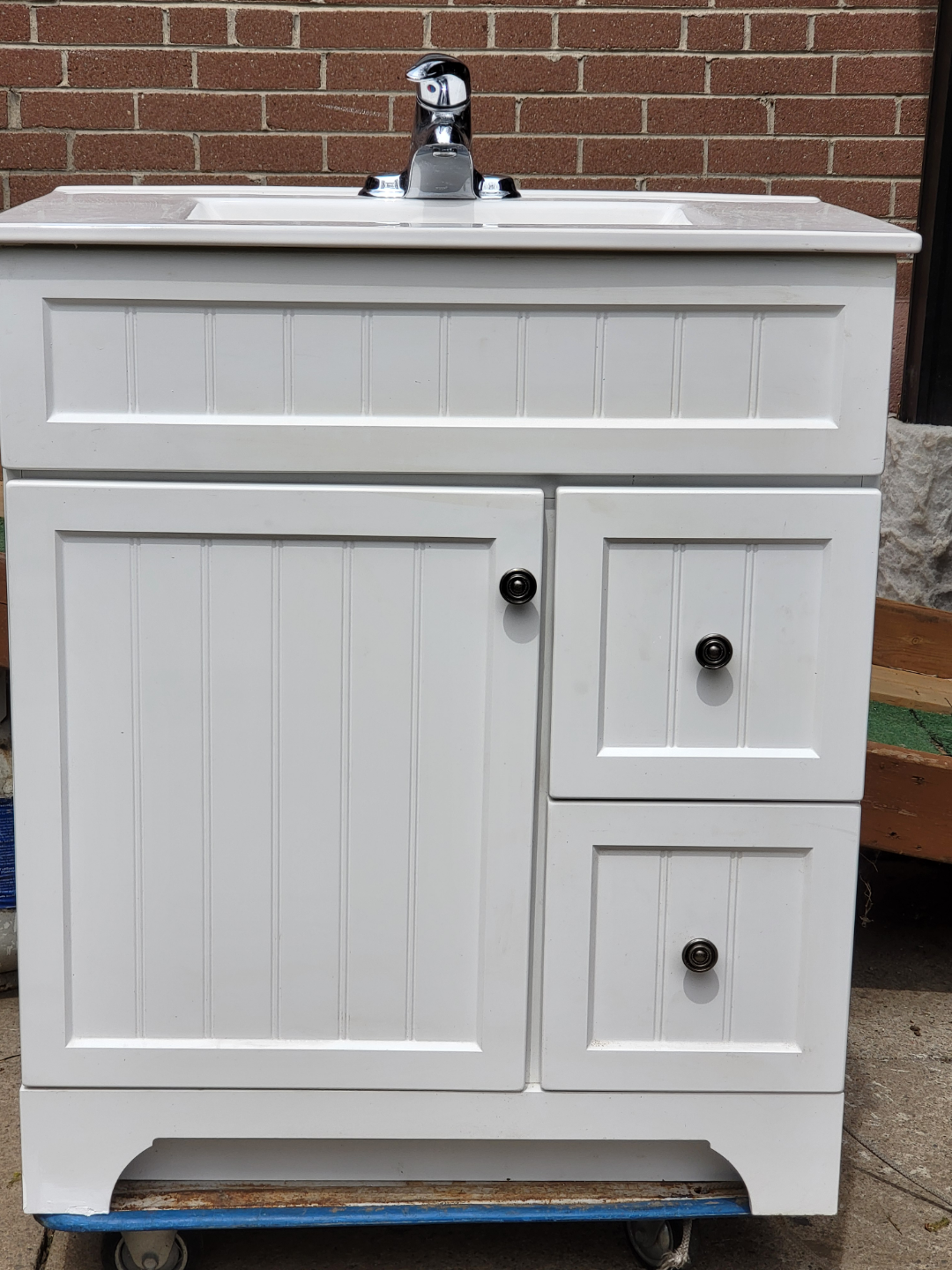 White Vanity with Sink - Excellent Condition - photo 2