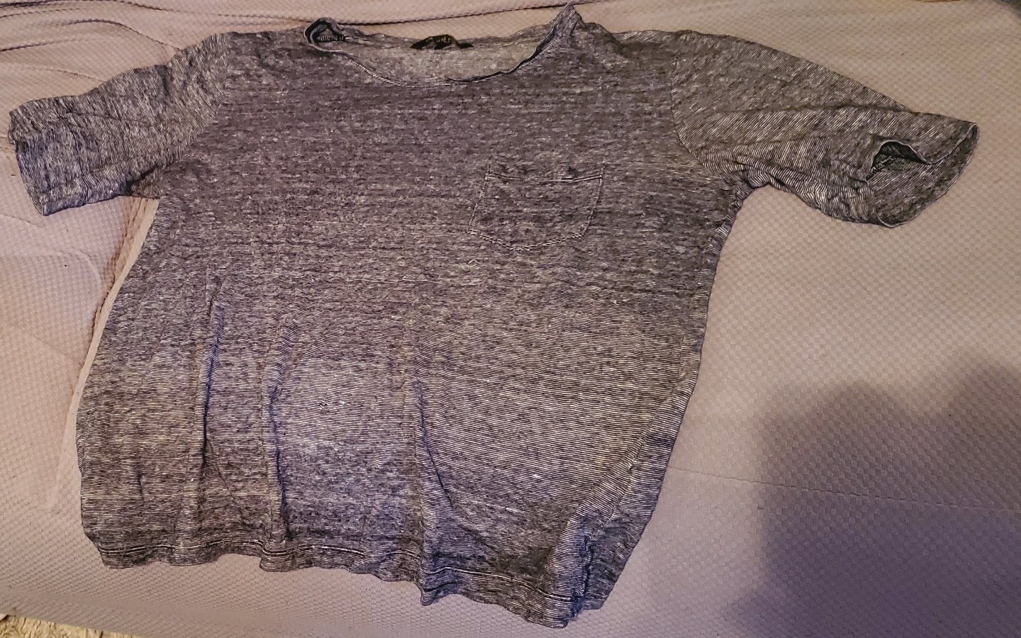 Grey Striped T-Shirt Banana Republic