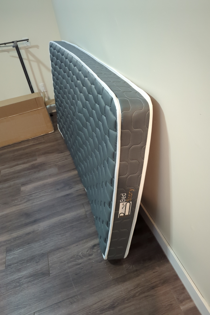 Twin Mattress - Grey, Quilted Design