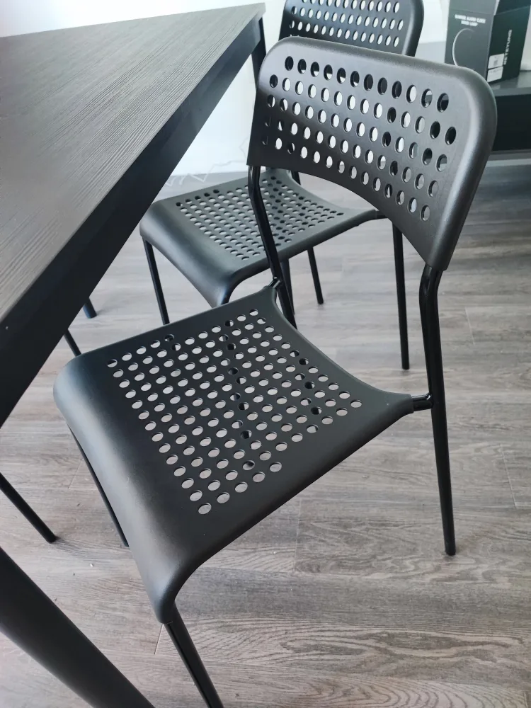 IKEA Black Dining Table and Four Chairs Set image indicator(4)