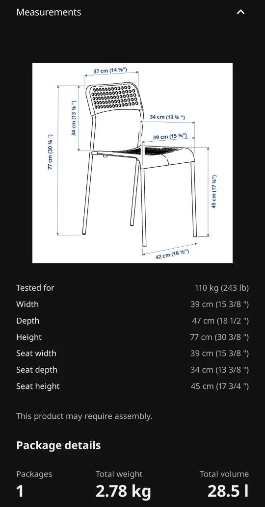 IKEA Black Dining Table and Four Chairs Set image indicator(10)