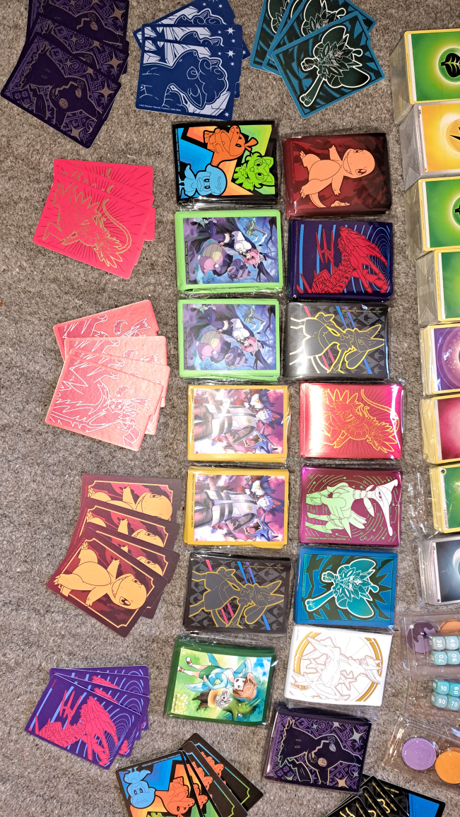 Pokemon TCG Bulk Lot: Sleeves, Dice, Playmat & More!