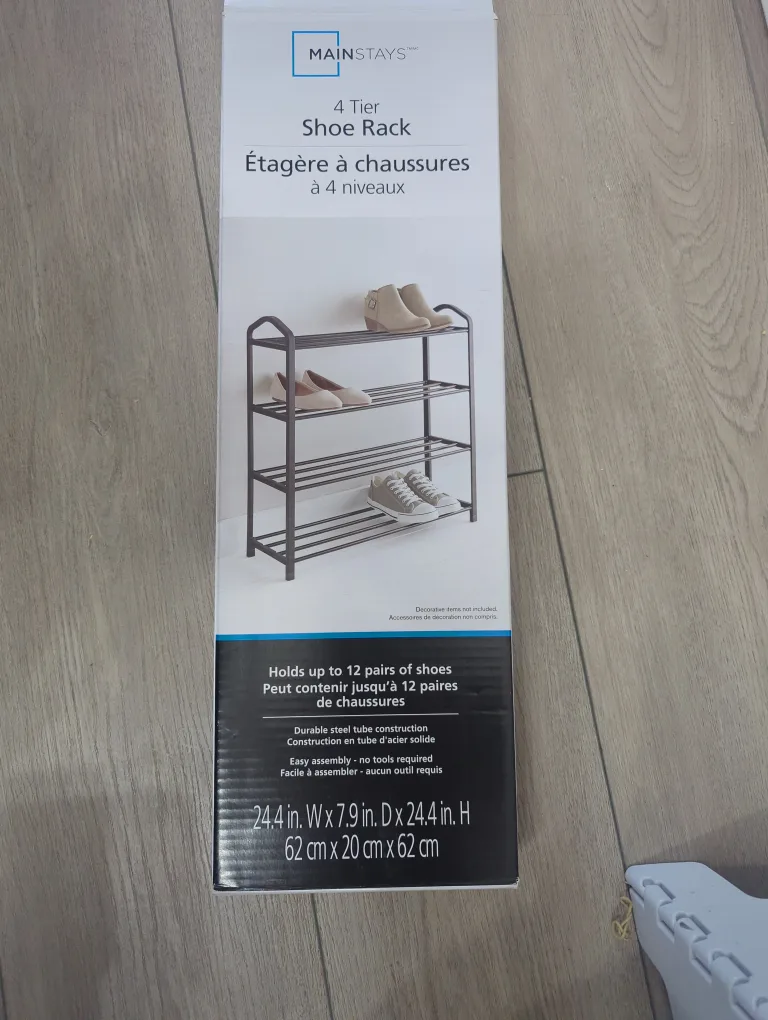 Mainstays 4-Tier Shoe Rack thumbnail