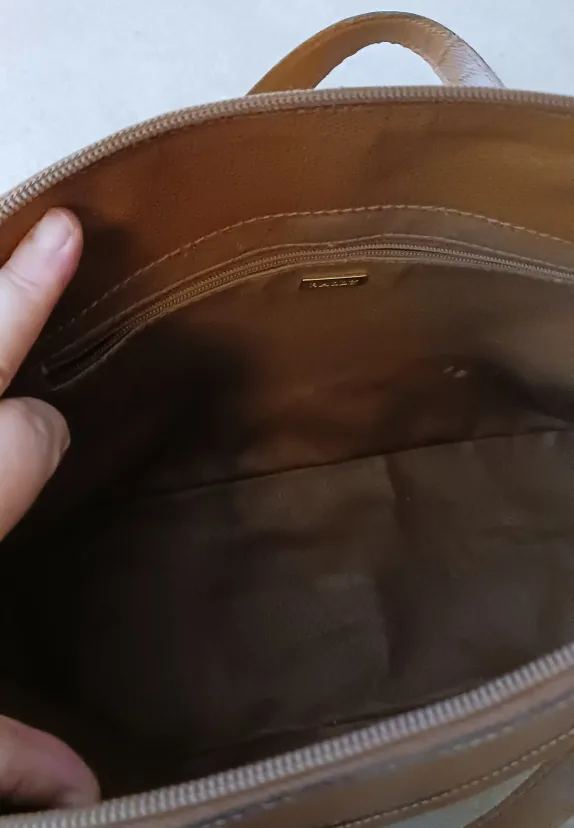 Vintage Bally tan leather handbag image indicator(4)