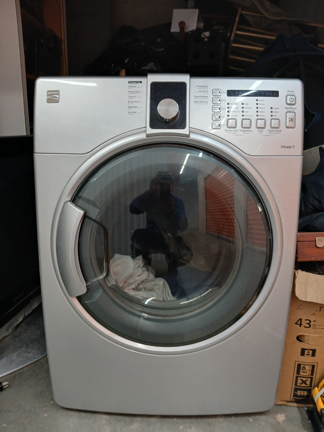 Kenmore 8.0 cu. ft. Gas Front-Load Dryer - Metallic Silver