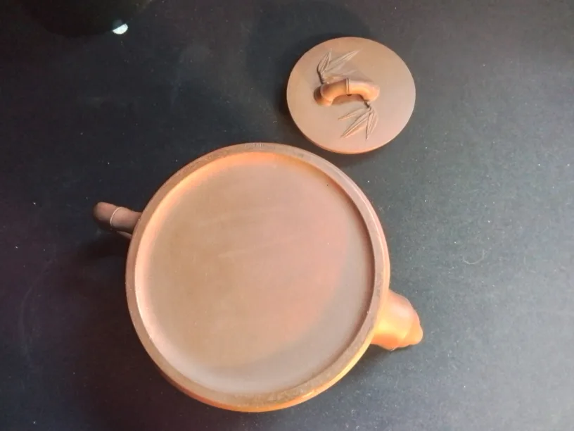 Antique Chinese Zisha Bamboo Teapot Signed by Artist💚 image indicator(7)