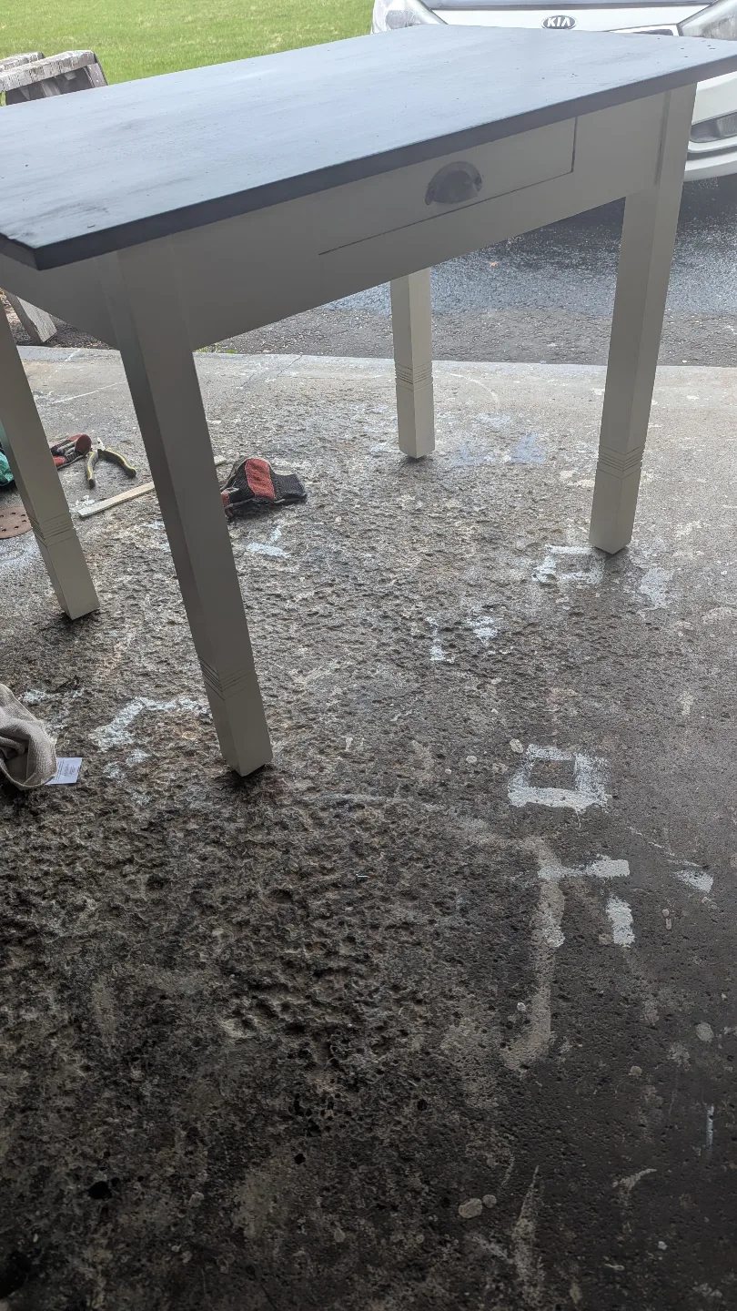 Painted Farmhouse Table with Drawer