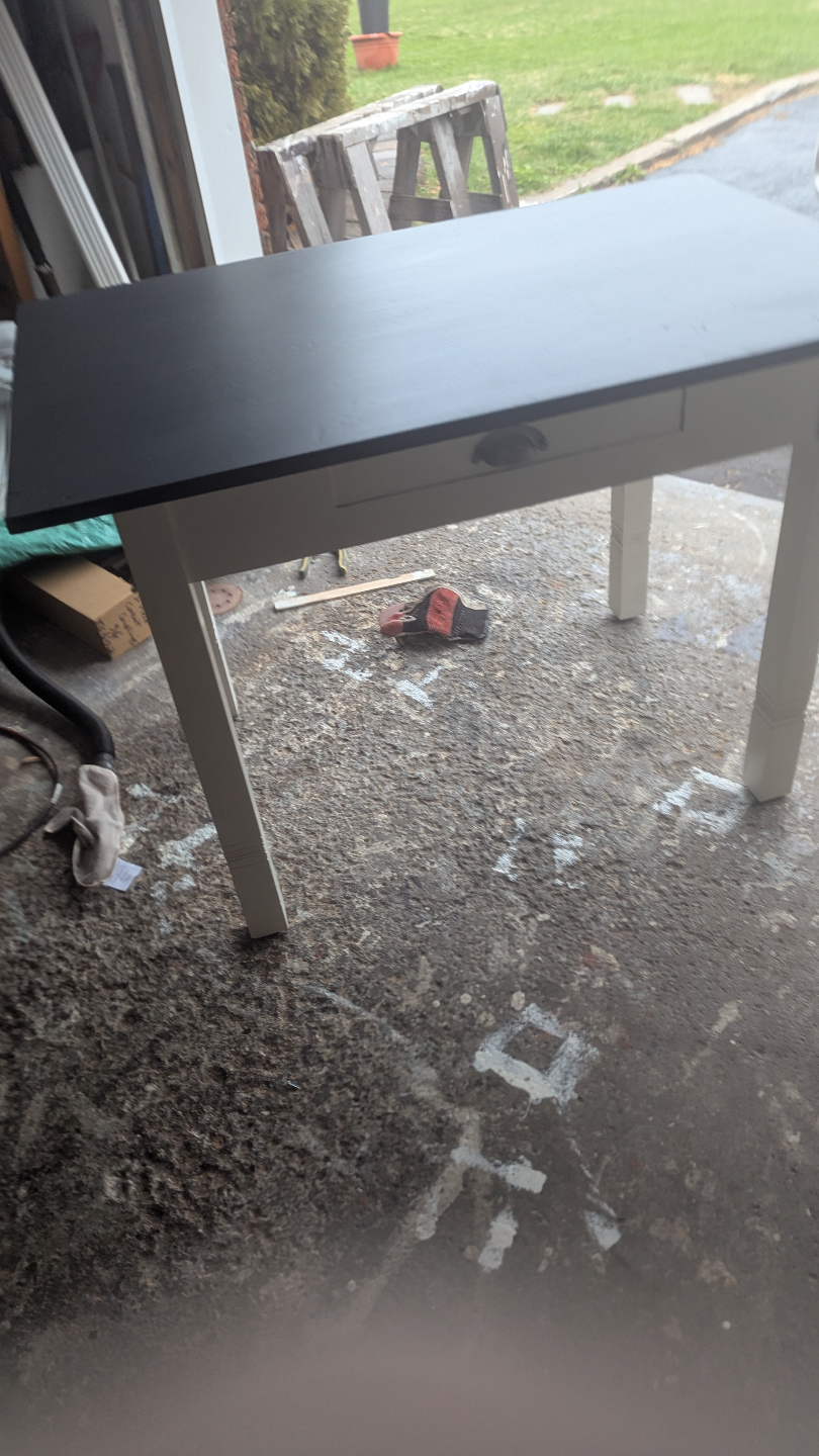 Painted Farmhouse Table with Drawer - photo 5