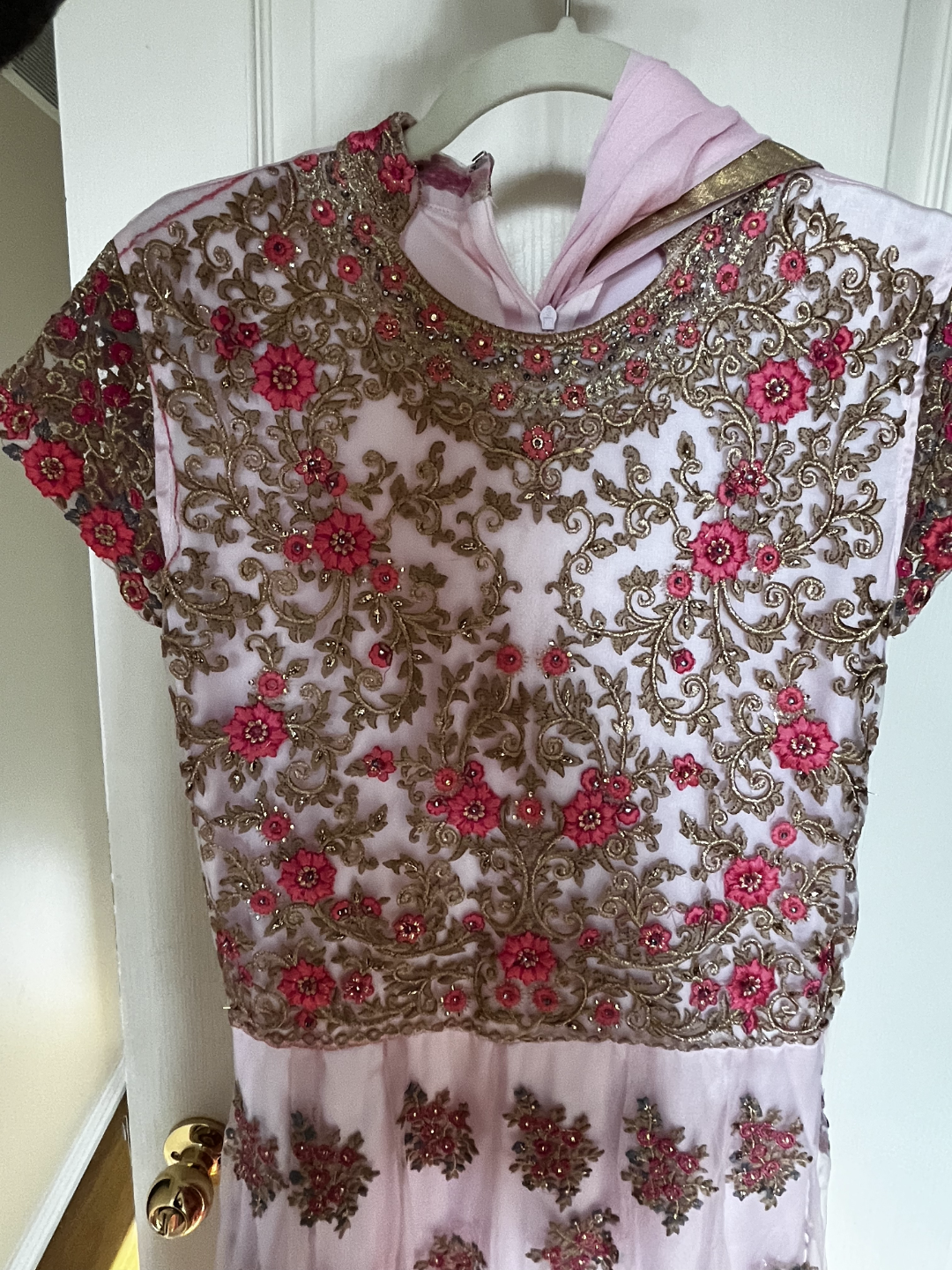 Gorgeous Pink Embroidered Anarkali Suit