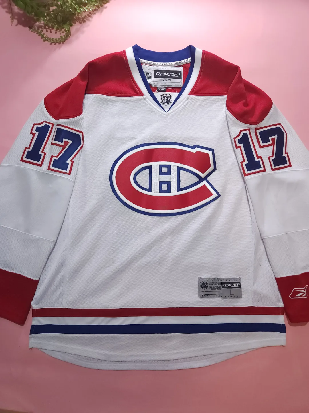 Vintage Montreal Canadiens Larraque #17 Reebok Jersey image indicator(2)