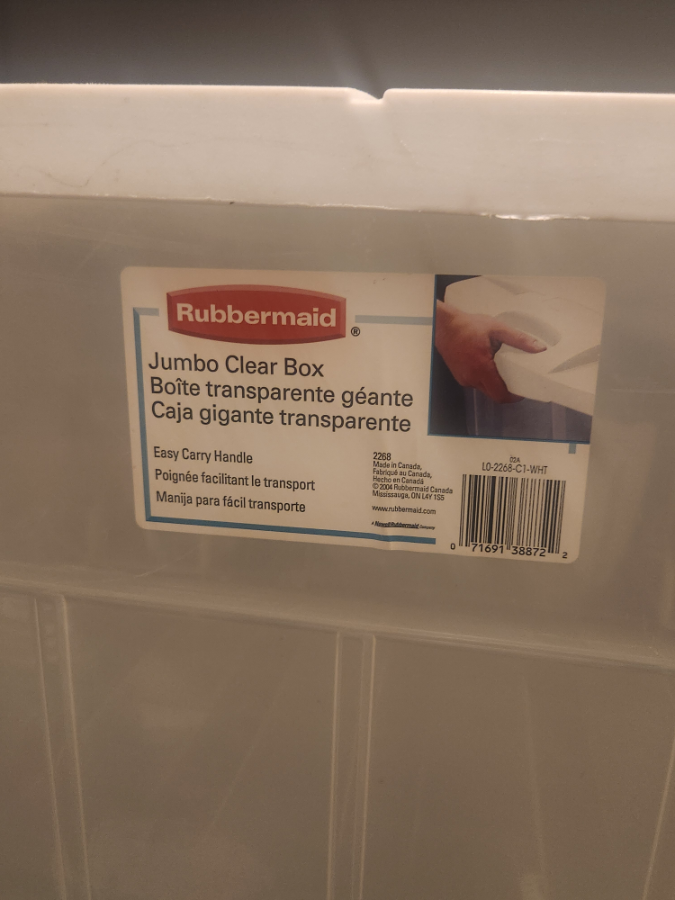 💚Rubbermaid Jumbo Clear Box