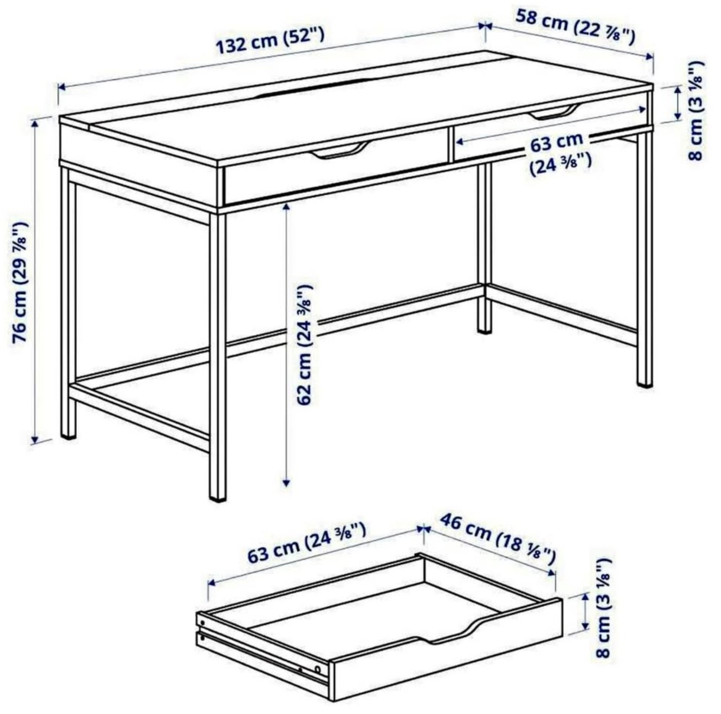 IKEA ALEX Desk - Black-Brown - photo 2