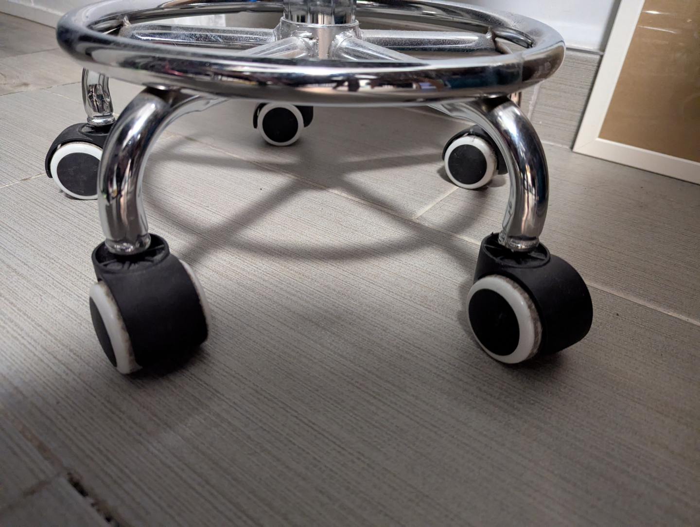 Black Rolling Stool - photo 3