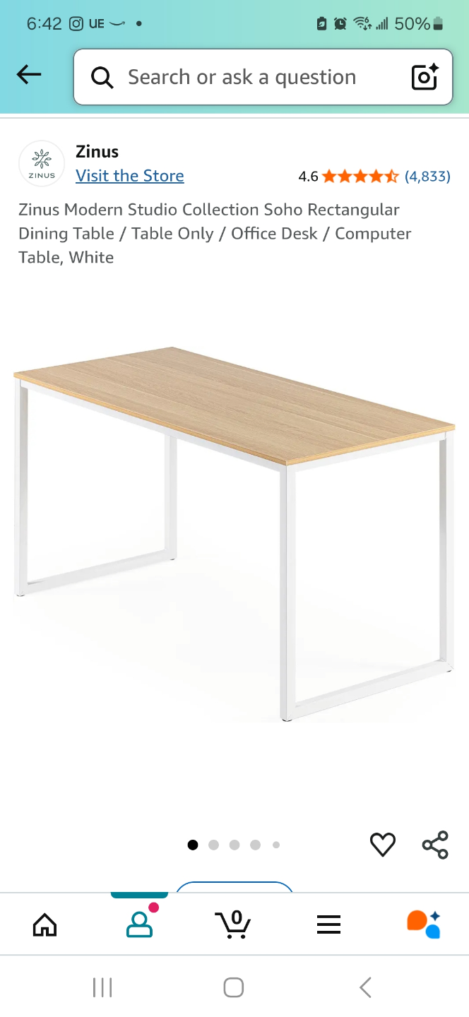 White Dining table/Desk - photo 2